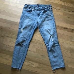 GAP Size 28 Regular Straight Leg Ripped Jeans